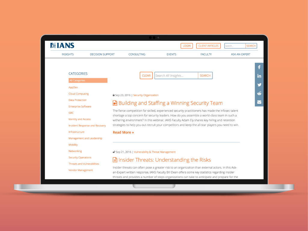 IANS Portal - Homepage
